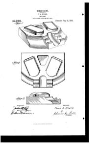 Weeks Inkstand Design Patent D 49376-1