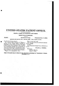 Weeks Inkstand Design Patent D 53951-2