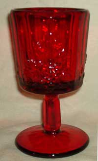 L. G. Wright #55 Paneled Grape Goblet in Ruby