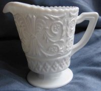 Duncan by Tiffin # 741  White Lace Footed Creamer