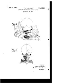 Wrought Iron & Art Glass Fixture Lamp Design Patent D 82347-1