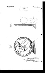 Aljac Art Metal Products Lamp Design Patent D 81205-1