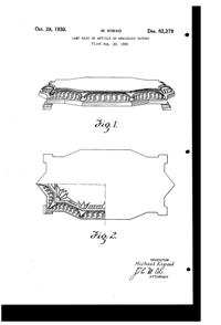 La Belle Specialty Lamp Base Design Patent D 82379-1
