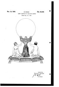 La Belle Specialty Lamp Design Patent D 82565-1