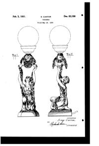 La Belle Specialty Lamp Design Patent D 83188-1
