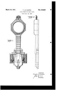 La Belle Specialty Banjo Clock Frame Design Patent D 83626-1