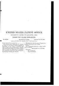 Jefferson Chippendale Candlestick Design Patent D 38626-2