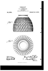 Jefferson Light Fixture Shade Design Patent D 41035-1