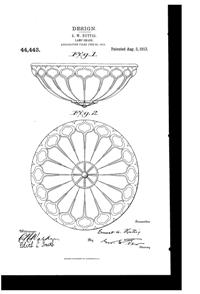 Jefferson Light Fixture Shade Design Patent D 44443-1