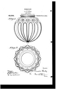 Jefferson Light Fixture Globe Design Patent D 45006-1