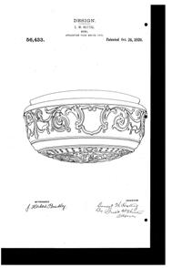 Jefferson Light Fixture Shade Design Patent D 56433-1