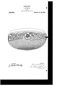 Jefferson Light Fixture Shade Design Patent D 56434-1