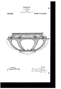 Jefferson Light Fixture Shade Design Patent D 56435-1