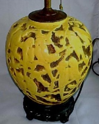 Stangl Pottery Lamp w/ Consolidated Lovebirds Design
