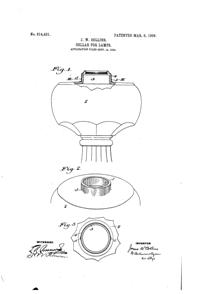 New Martinsville Lamp Collar Patent  814431-1